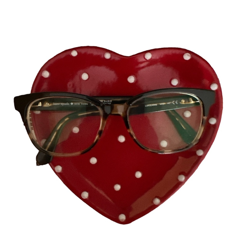 Polkadot, heart trinket tray, soap holder, ring holder, Jewelry dish